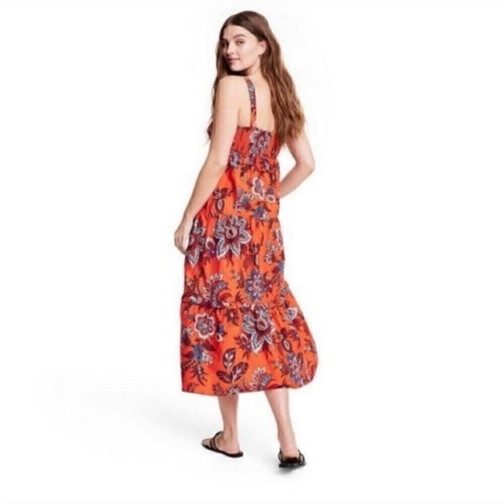 RHODE X Target Large Leafy Floral Print Tiered Midi Dress 3X NEW - Picture 4 of 5